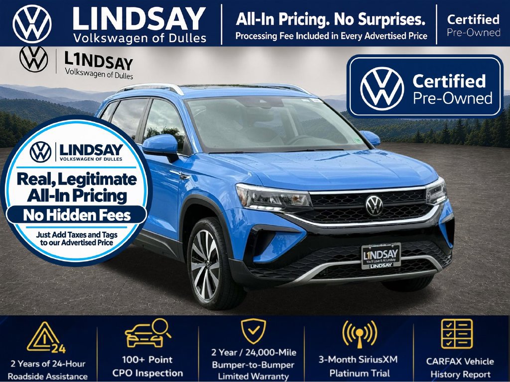 Certified 2023 Volkswagen Taos SE w/ Panoramic Sunroof Package