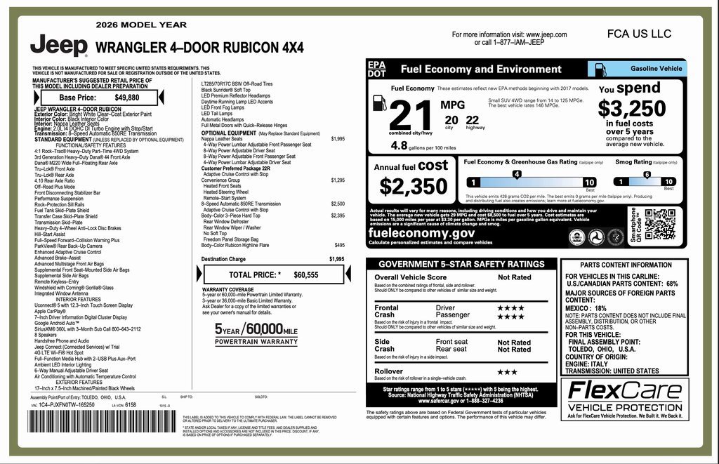 New 2026 Jeep Wrangler Unlimited Rubicon w/ Convenience Group video 2