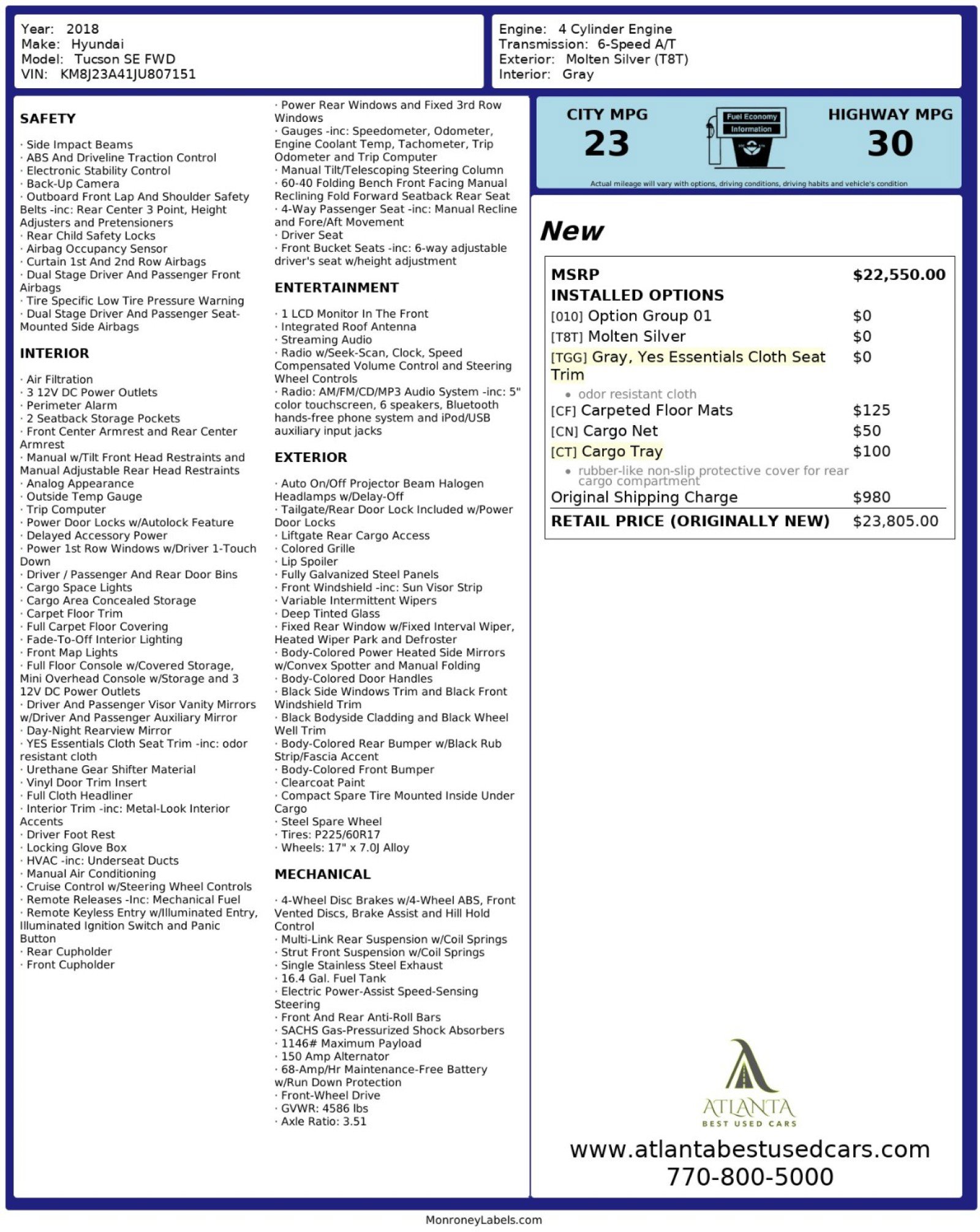 Used 2018 Hyundai Tucson SE image 48