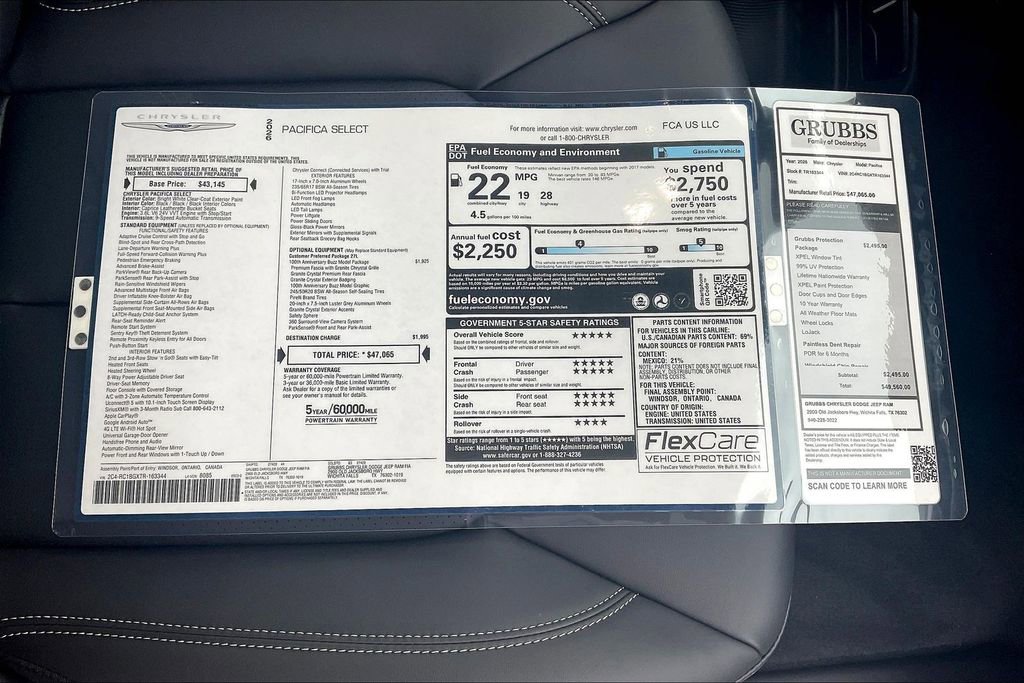 New 2026 Chrysler Pacifica Select FWD image 33