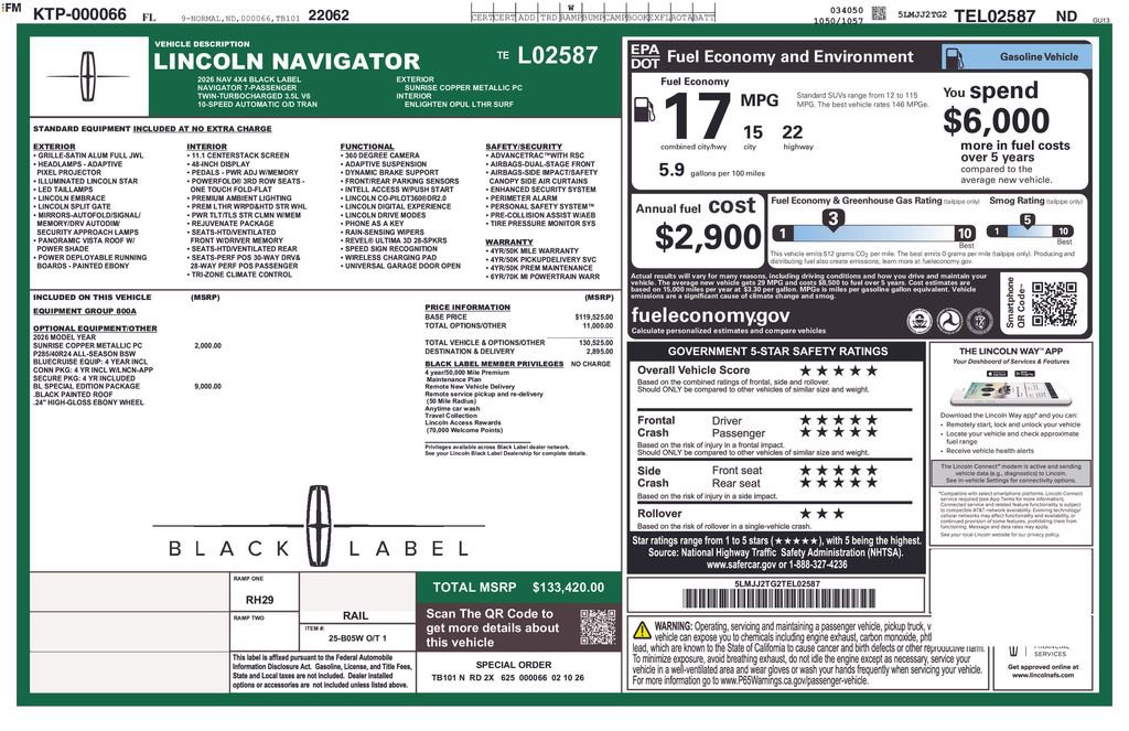 New 2026 Lincoln Navigator Black Label AWD/4WD image 30
