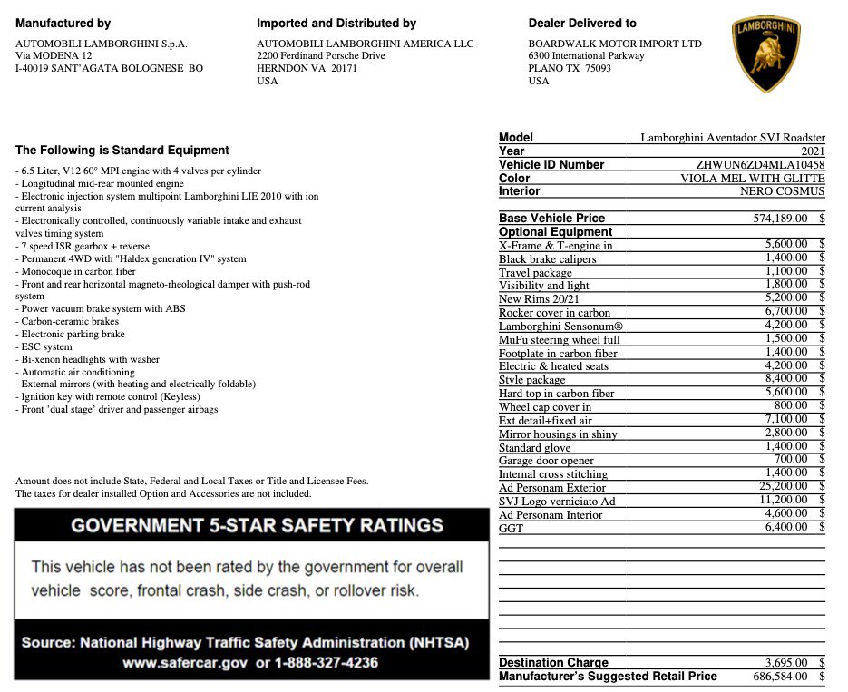 Used 2021 Lamborghini Aventador SVJ image 76