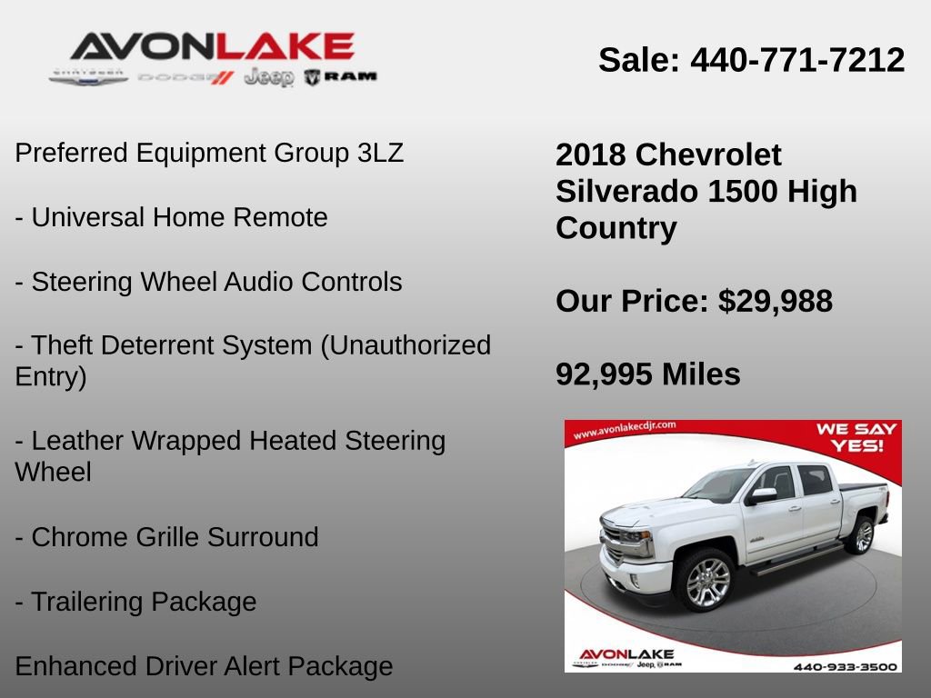 Used 2018 Chevrolet Silverado 1500 High Country image 30