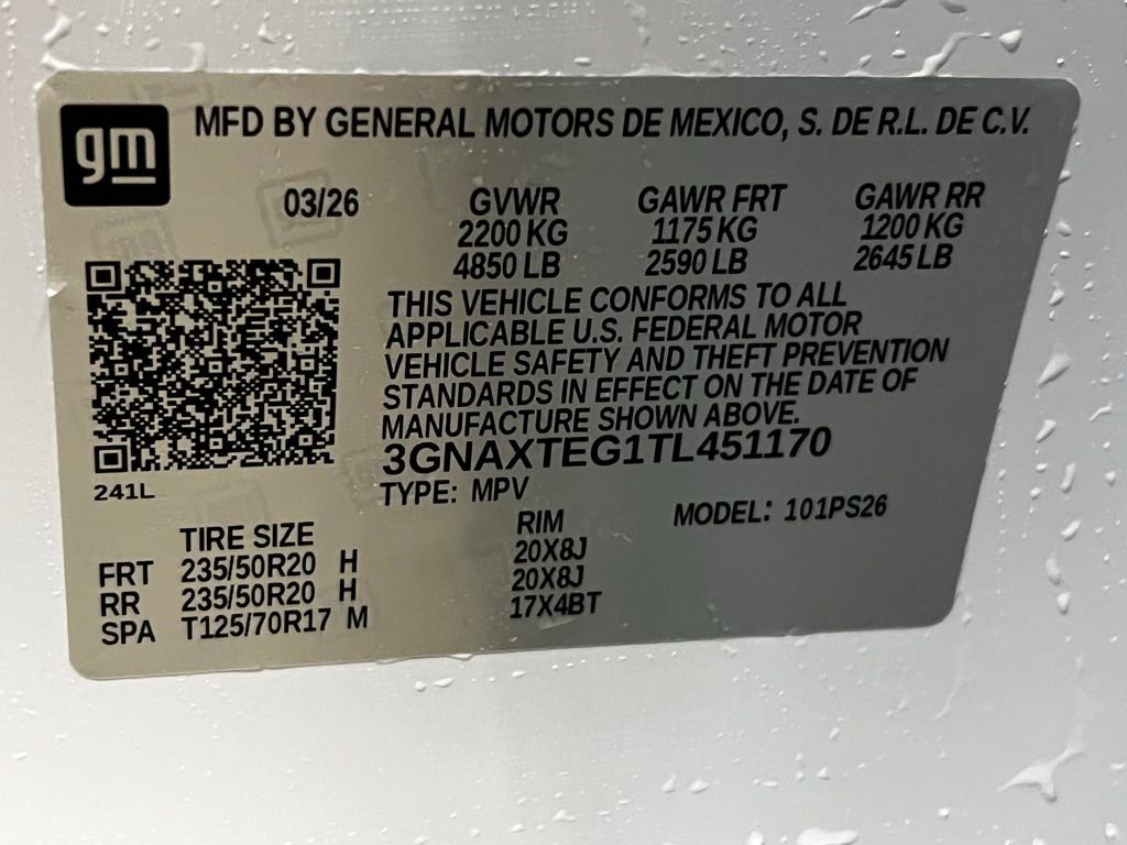 New 2026 Chevrolet Equinox RS w/ LPO, Floor Liner Package image 34