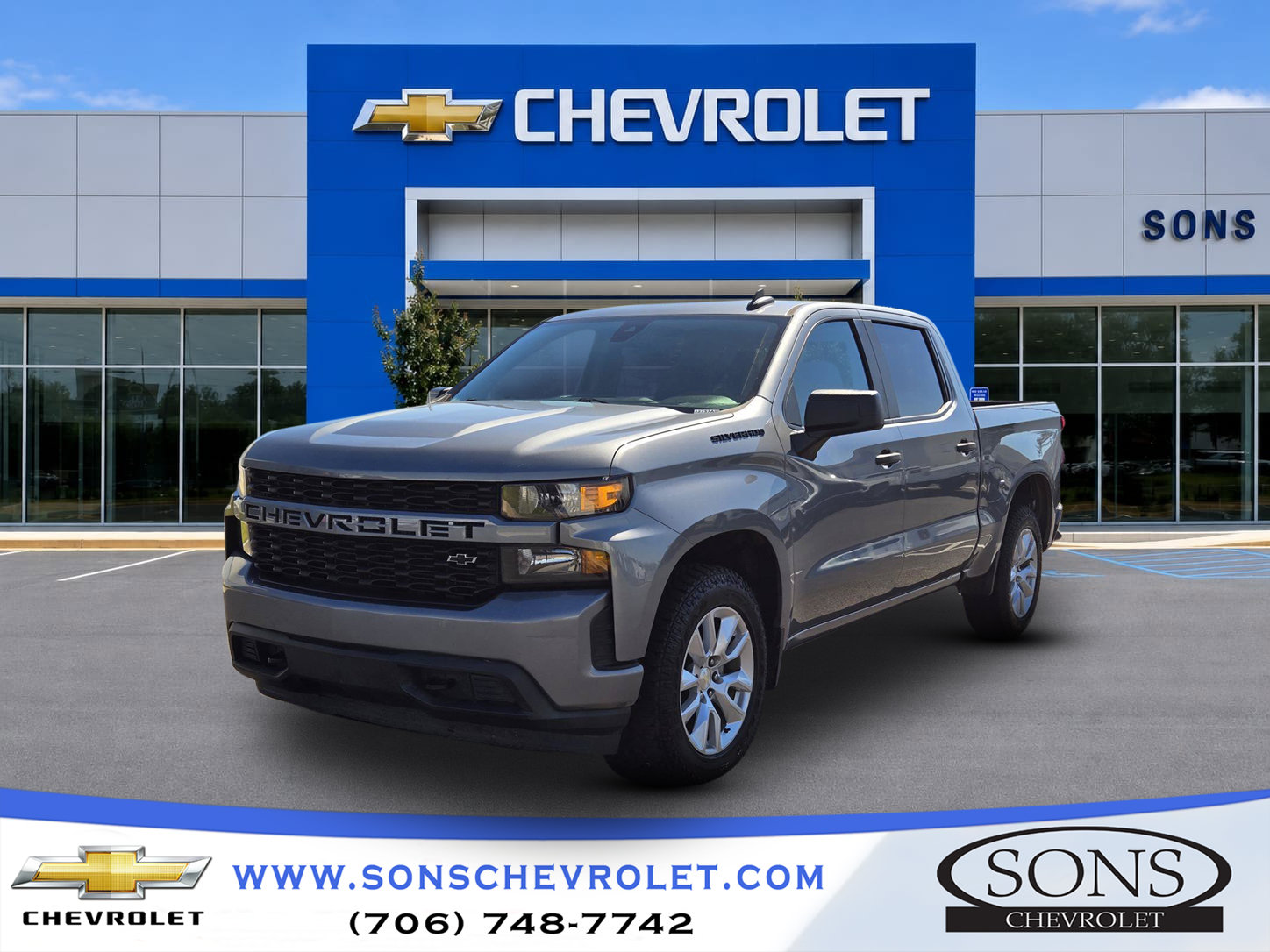 Used 2021 Chevrolet Silverado 1500 Custom w/ LPO, Dark Essentials Package