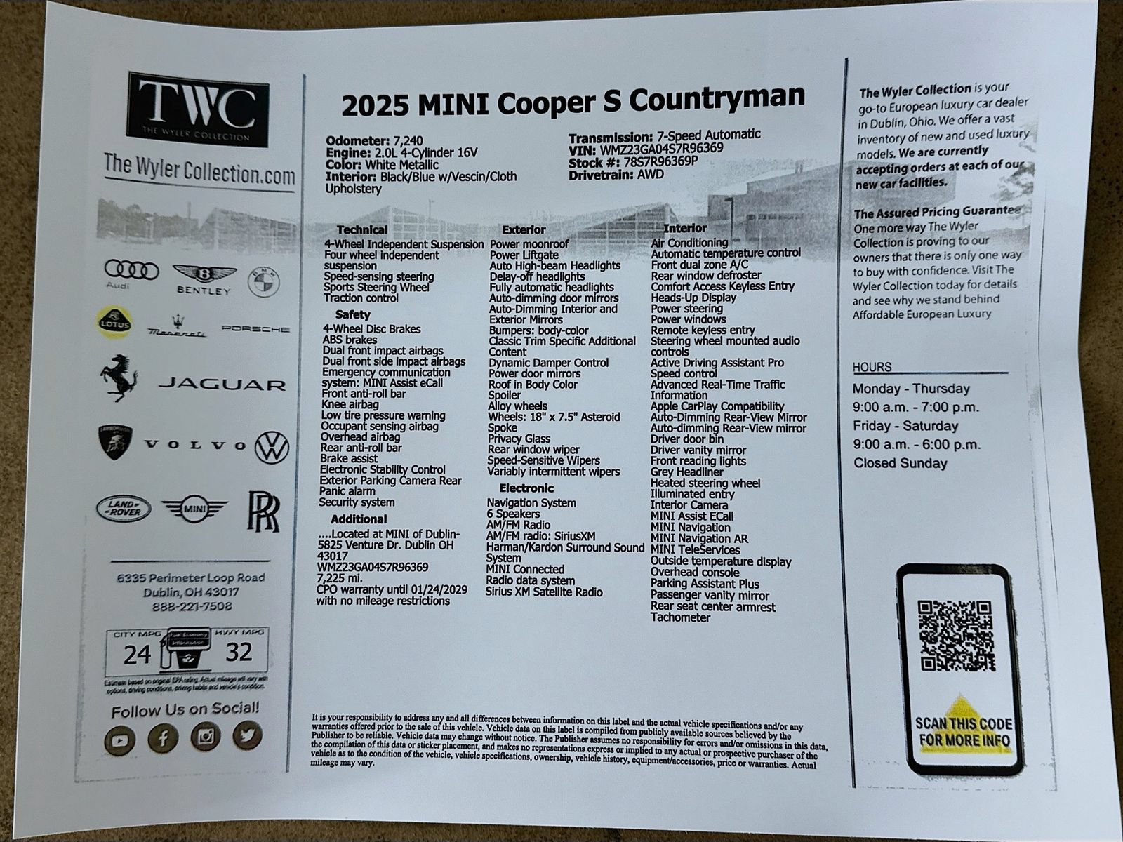 Used 2025 MINI Cooper Countryman S w/ Comfort Package Max AWD/4WD image 46