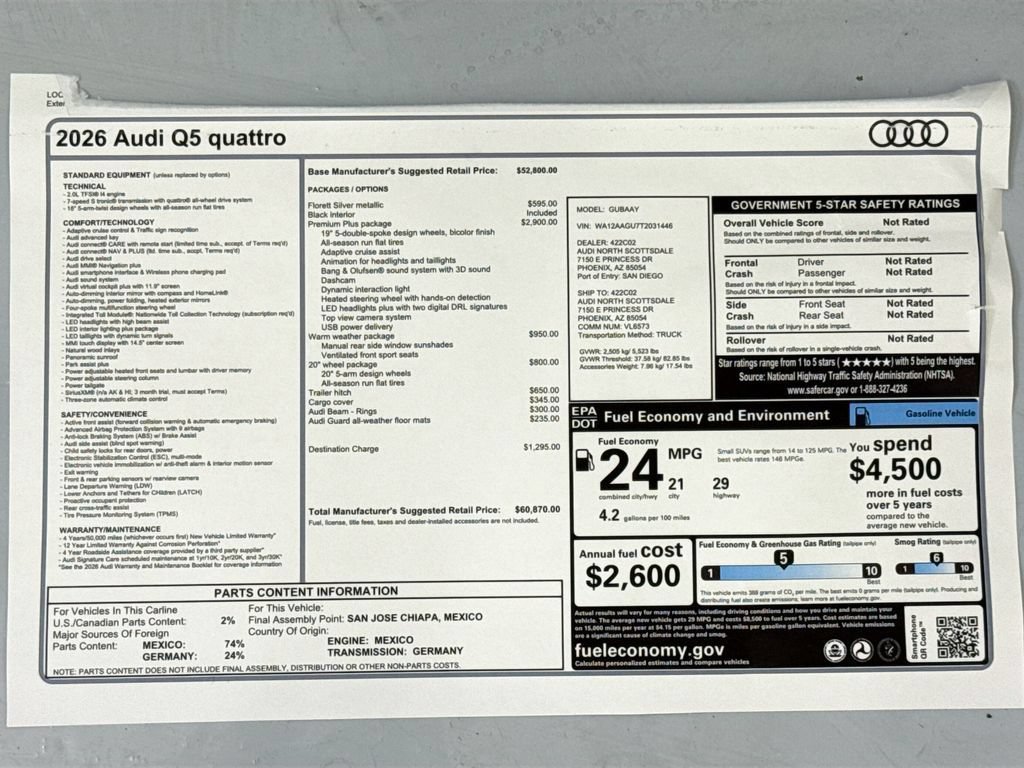 Used 2026 Audi Q5 Premium Plus w/ Premium Plus AWD/4WD image 9