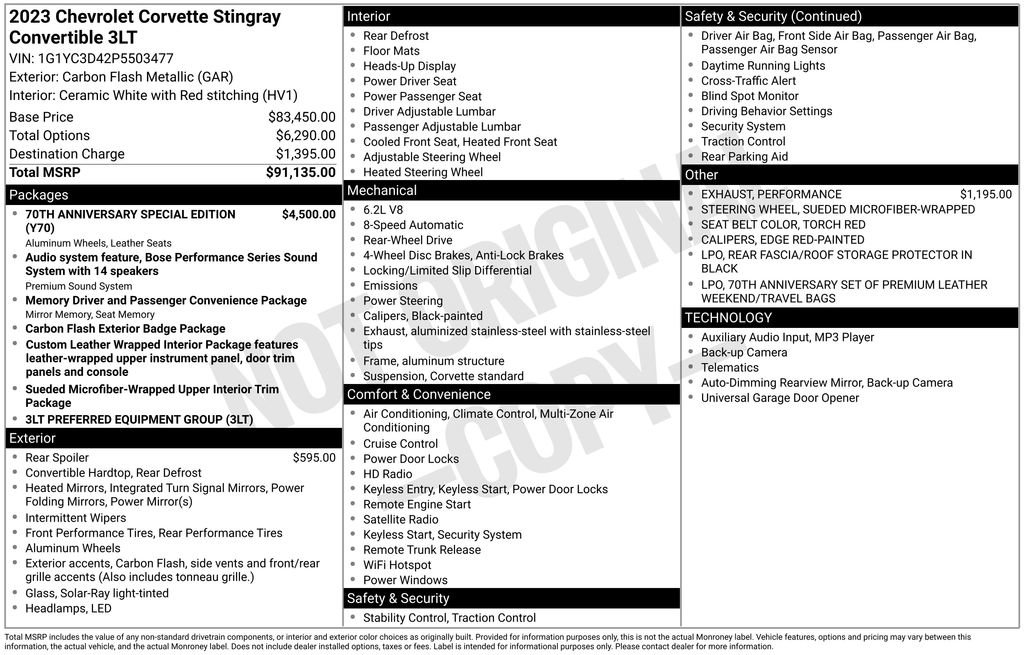 Used 2023 Chevrolet Corvette Stingray Premium Conv image 46