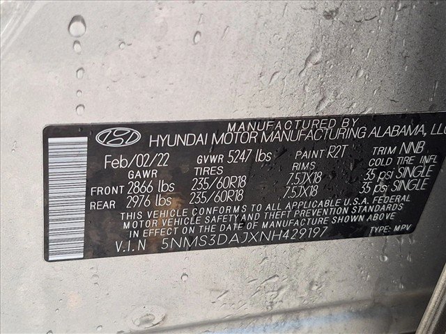 Used 2022 Hyundai Santa Fe SEL w/ Convenience + Premium Package AWD/4WD image 16