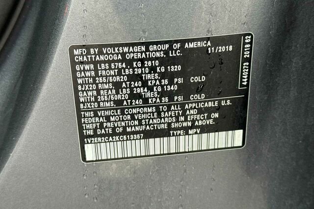 Used 2019 Volkswagen Atlas SEL FWD image 30