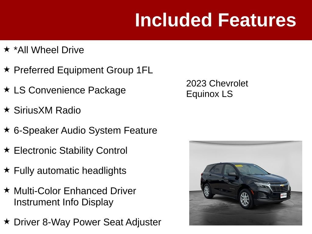 Used 2023 Chevrolet Equinox LS w/ LS Convenience Package AWD/4WD image 3
