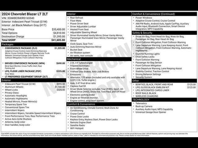 Used 2024 Chevrolet Blazer LT w/ Convenience Package image 25