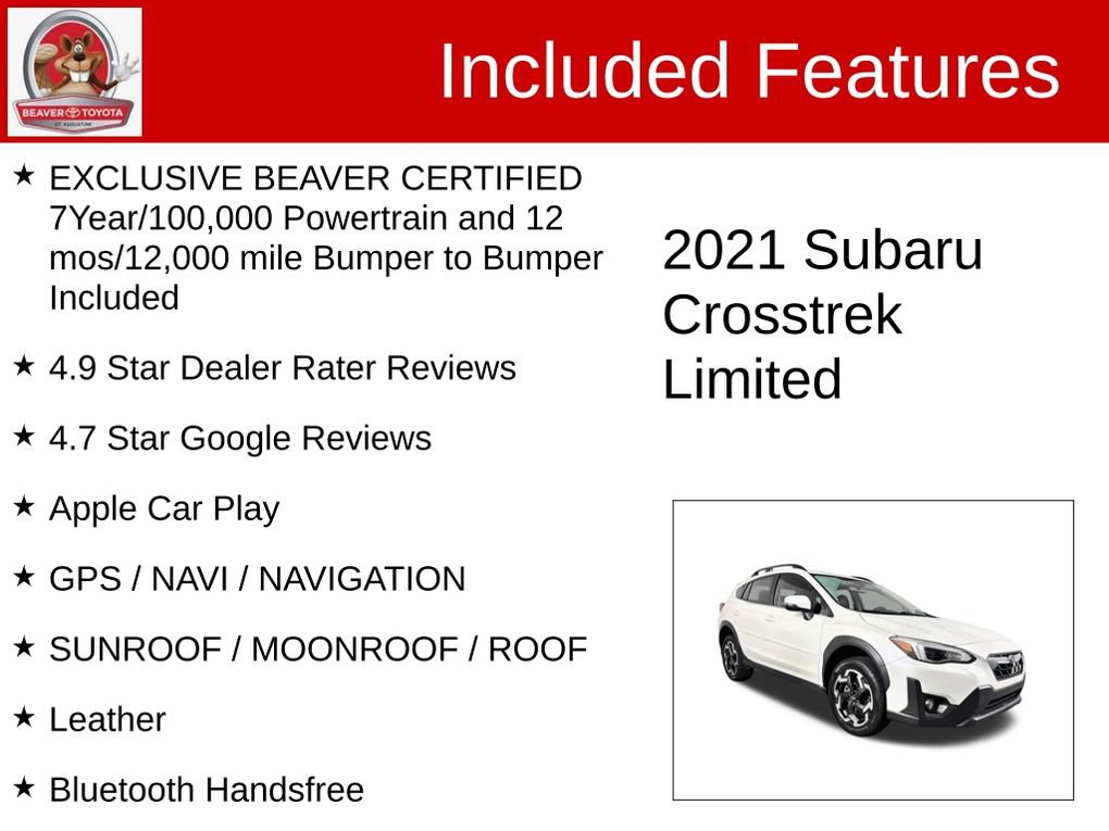 Used 2021 Subaru Crosstrek 2.5i Limited w/ Moonroof Package 1 AWD/4WD image 4