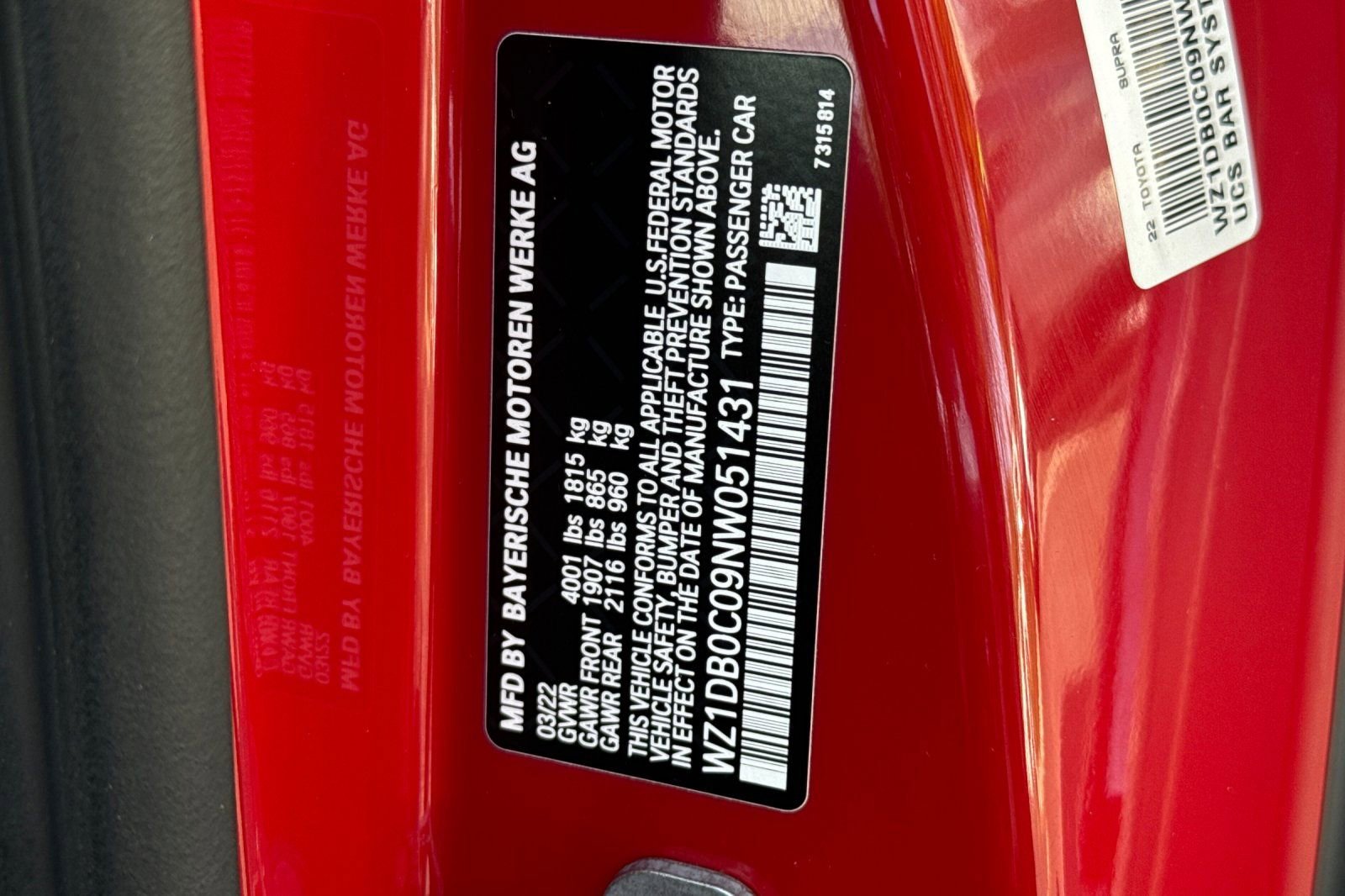 Used 2022 Toyota Supra Premium w/ Driver Assist Package image 27