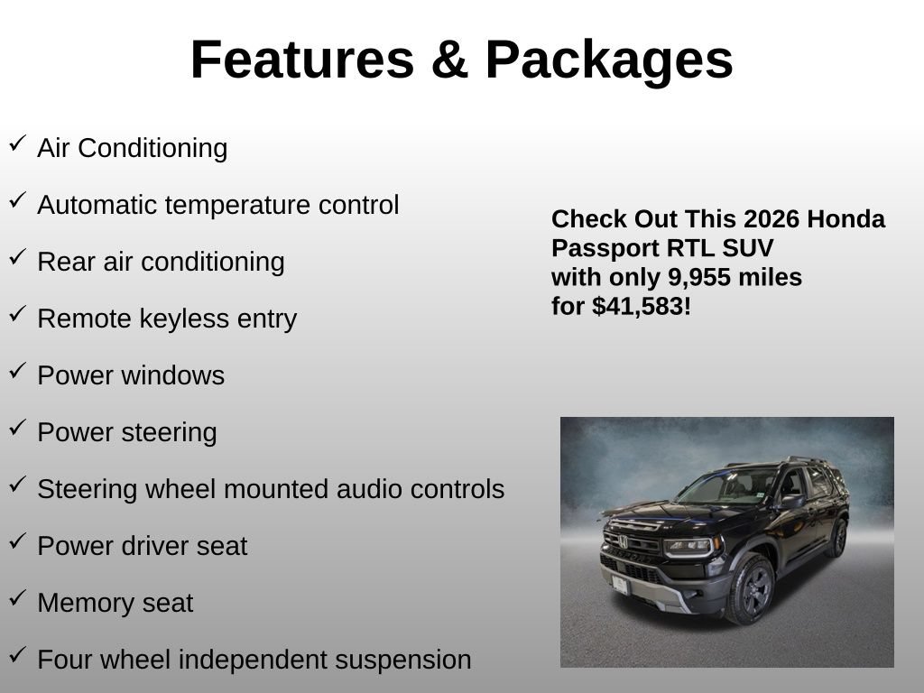 Certified 2026 Honda Passport RTL image 8