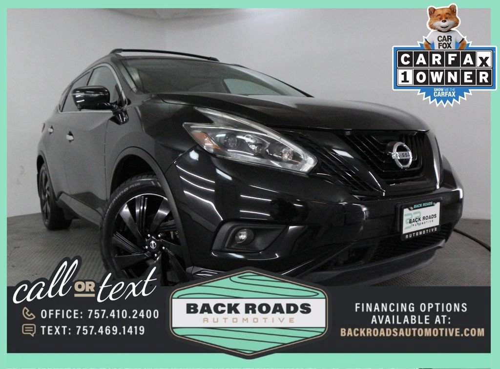 Used 2018 Nissan Murano SL w/ Midnight Edition Package FWD image 1