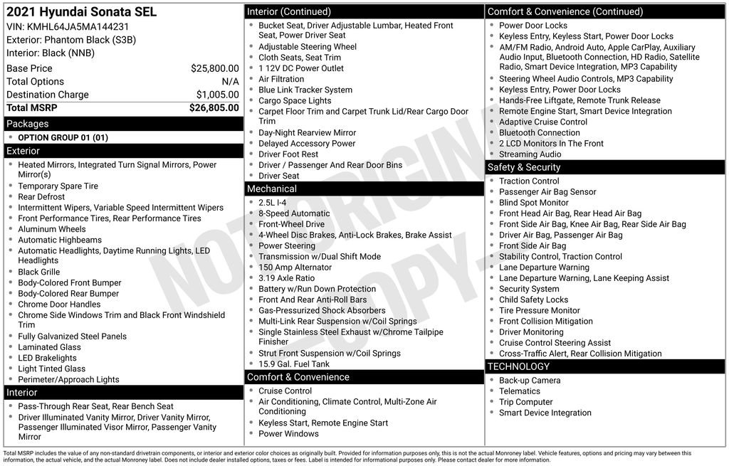 Used 2021 Hyundai Sonata SEL image 17