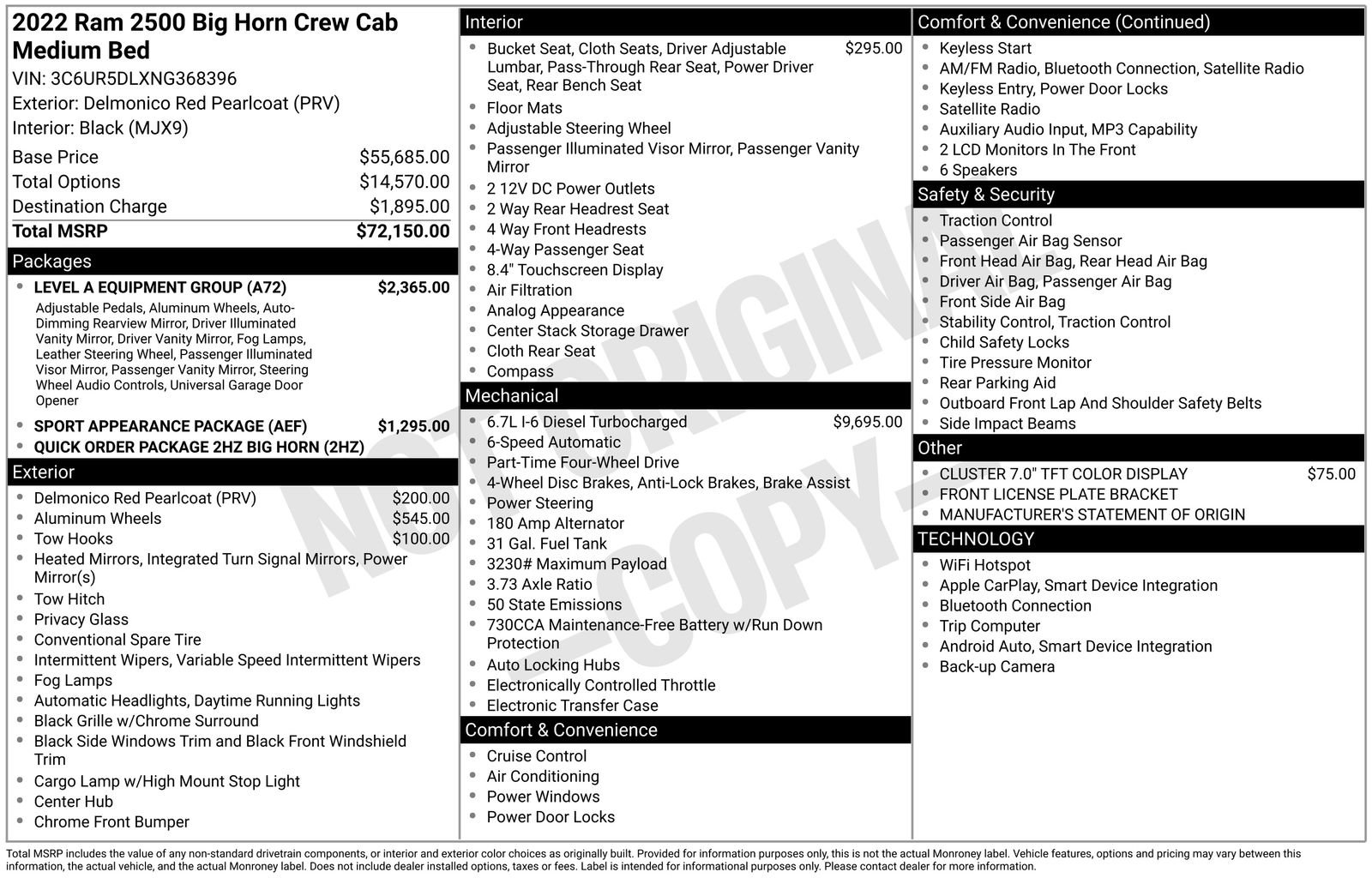 Certified 2022 RAM 2500 Big Horn w/ Level A Equipment Group AWD/4WD image 37