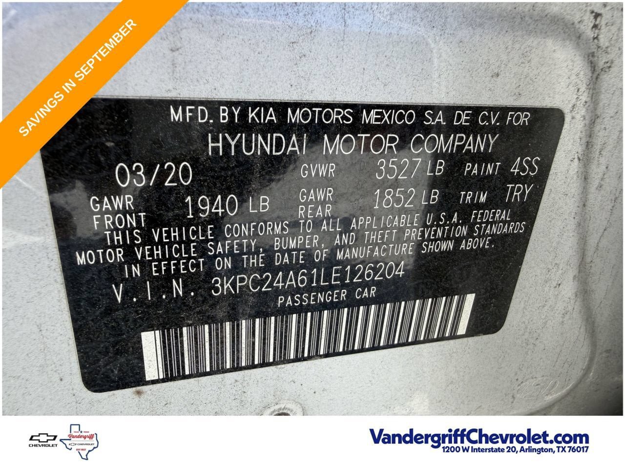 Used 2020 Hyundai Accent SEL w/ Cargo Package FWD image 12