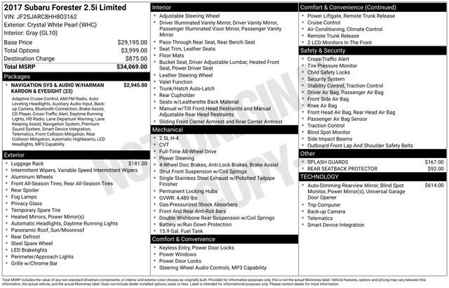 Used 2017 Subaru Forester 2.5i Limited image 38