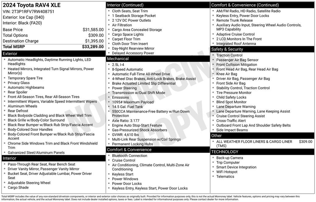 Certified 2024 Toyota RAV4 XLE AWD/4WD image 3