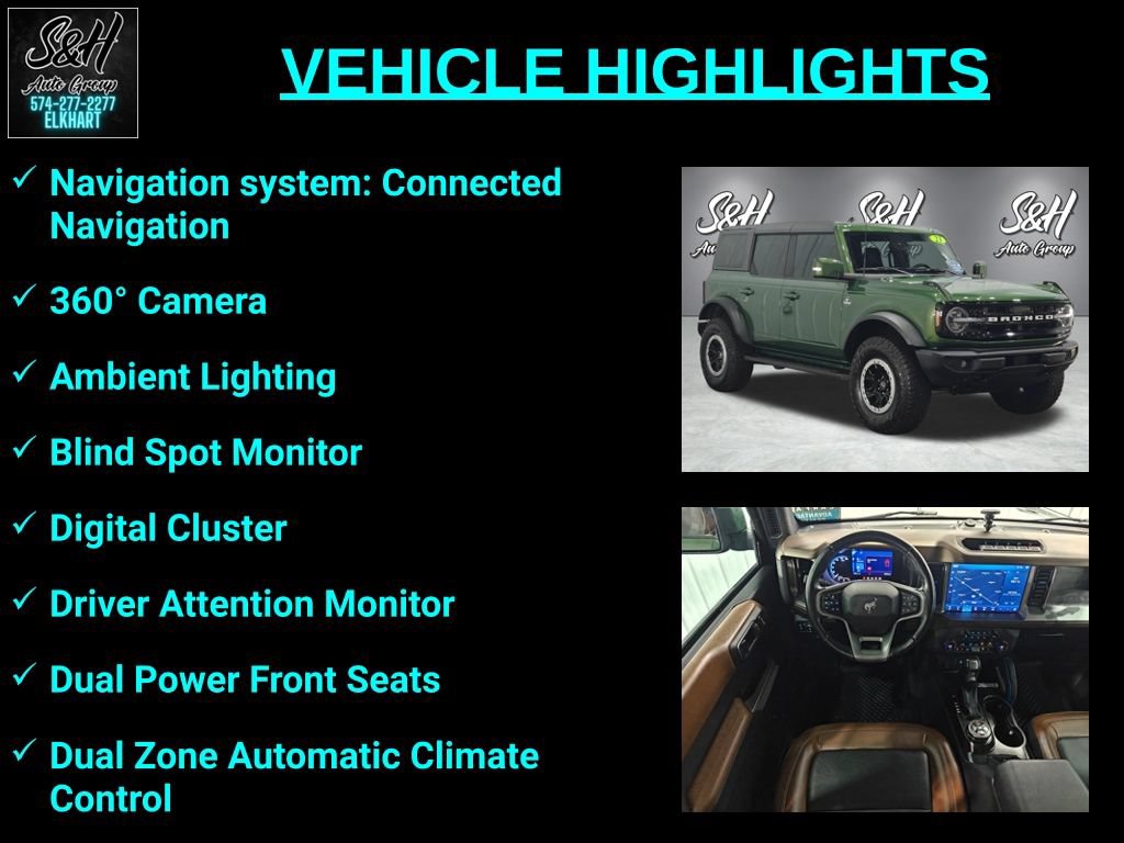 Used 2023 Ford Bronco Outer Banks w/ Sasquatch Package AWD/4WD image 3