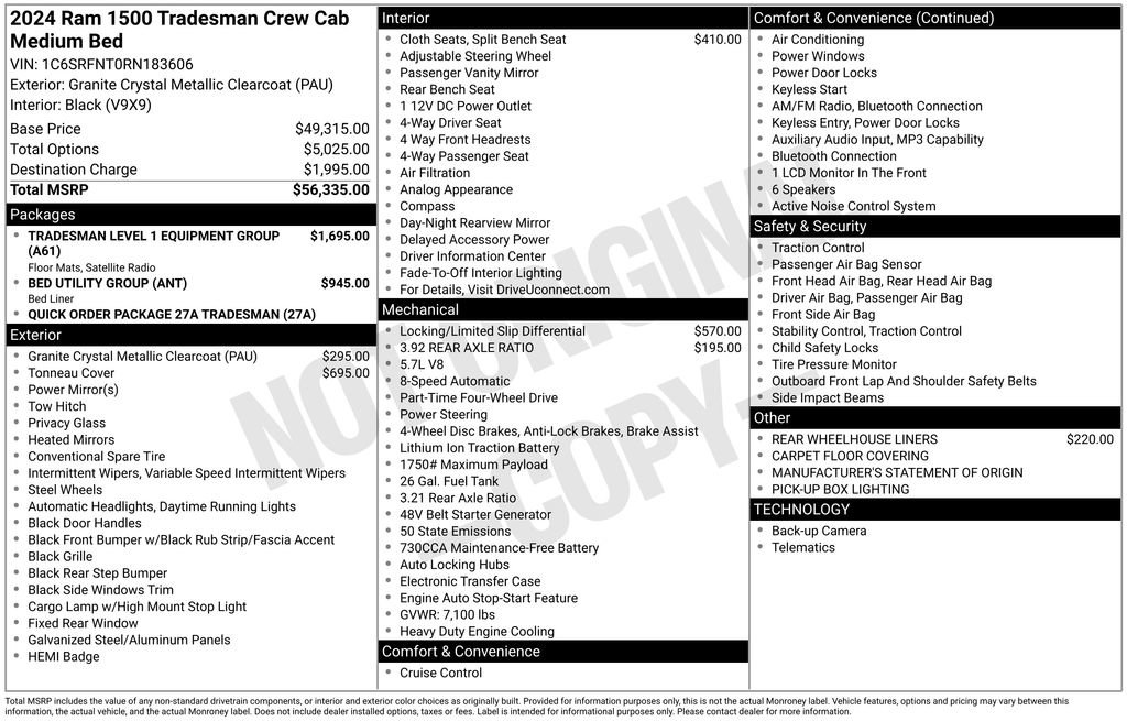 Used 2024 RAM 1500 Tradesman AWD/4WD image 6