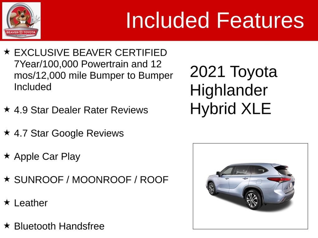 Used 2021 Toyota Highlander XLE AWD/4WD image 4