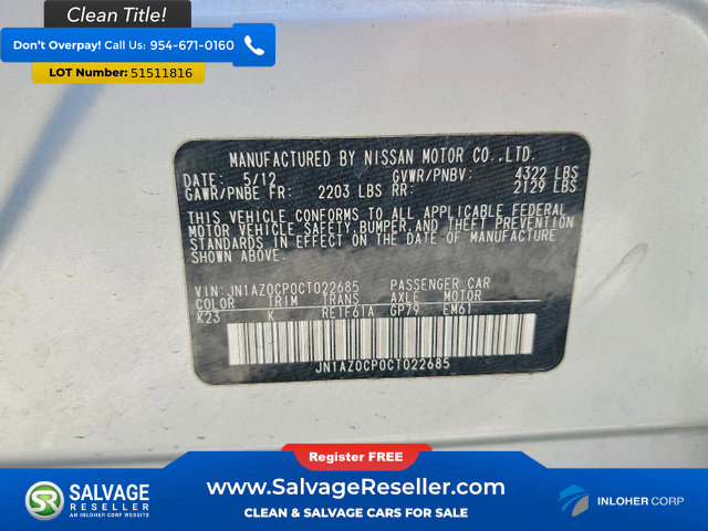Used 2012 Nissan Leaf SL FWD image 16