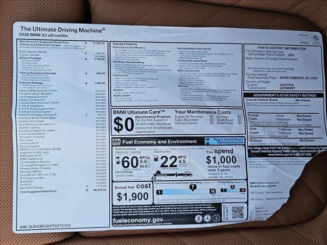 New 2026 BMW X5 xDrive50e w/ M Sport Package image 18