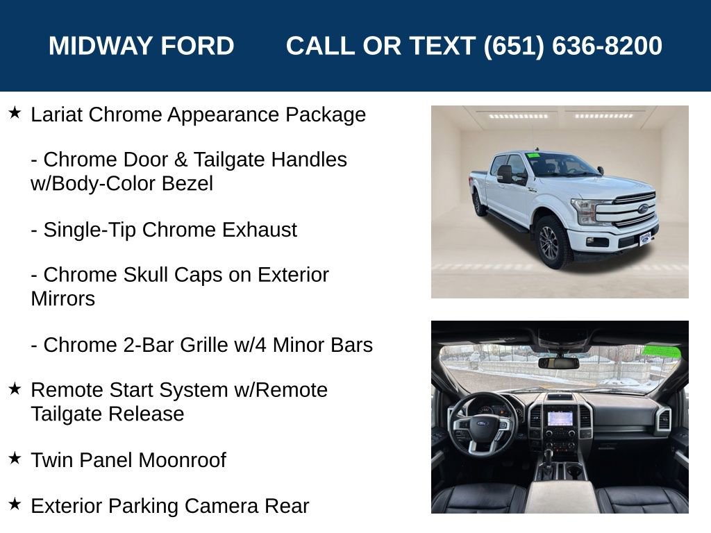 Certified 2019 Ford F150 Lariat w/ Equipment Group 502A Luxury image 36