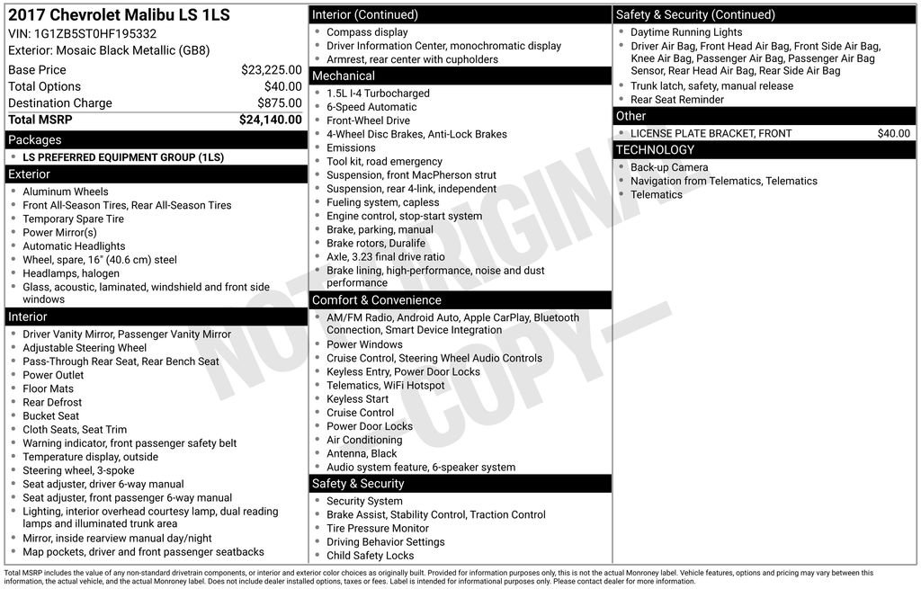 Used 2017 Chevrolet Malibu LS image 45