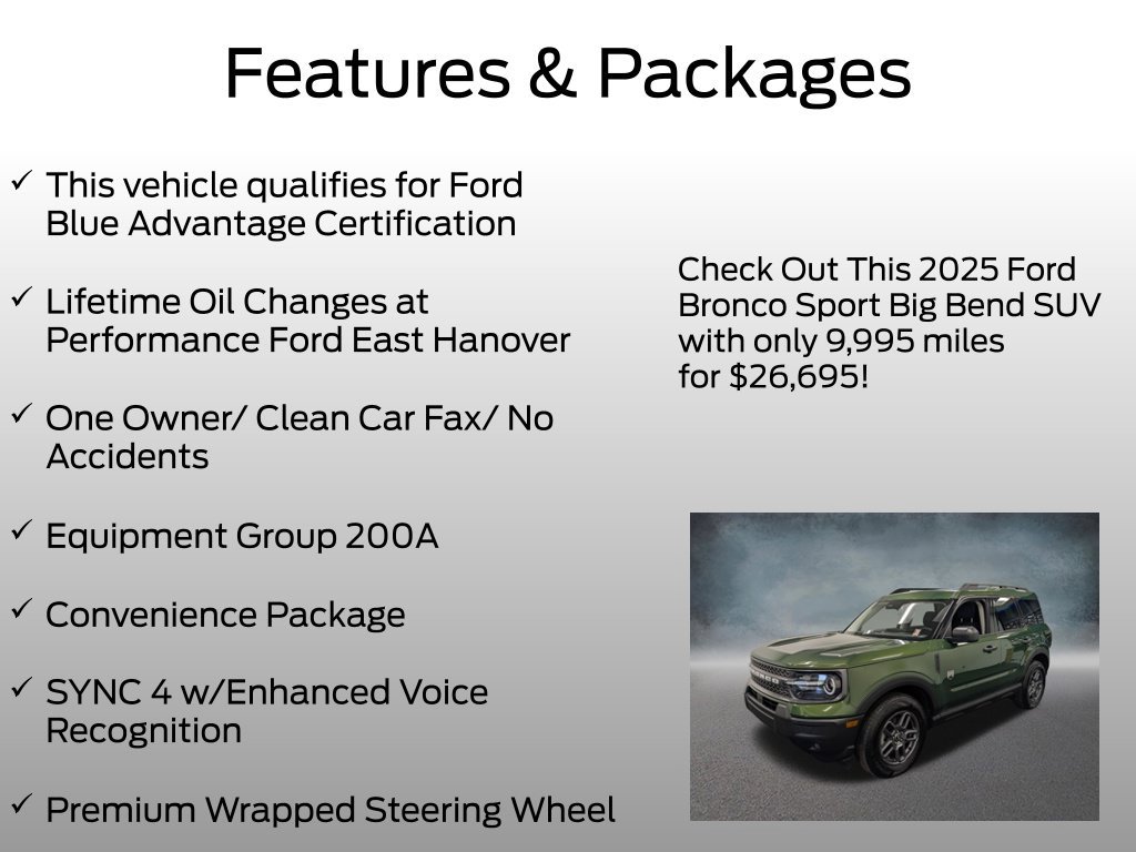 Used 2025 Ford Bronco Sport Big Bend w/ Convenience Package AWD/4WD image 4
