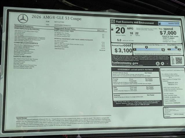 New 2026 Mercedes-Benz GLE 53 AMG 4MATIC Coupe image 19