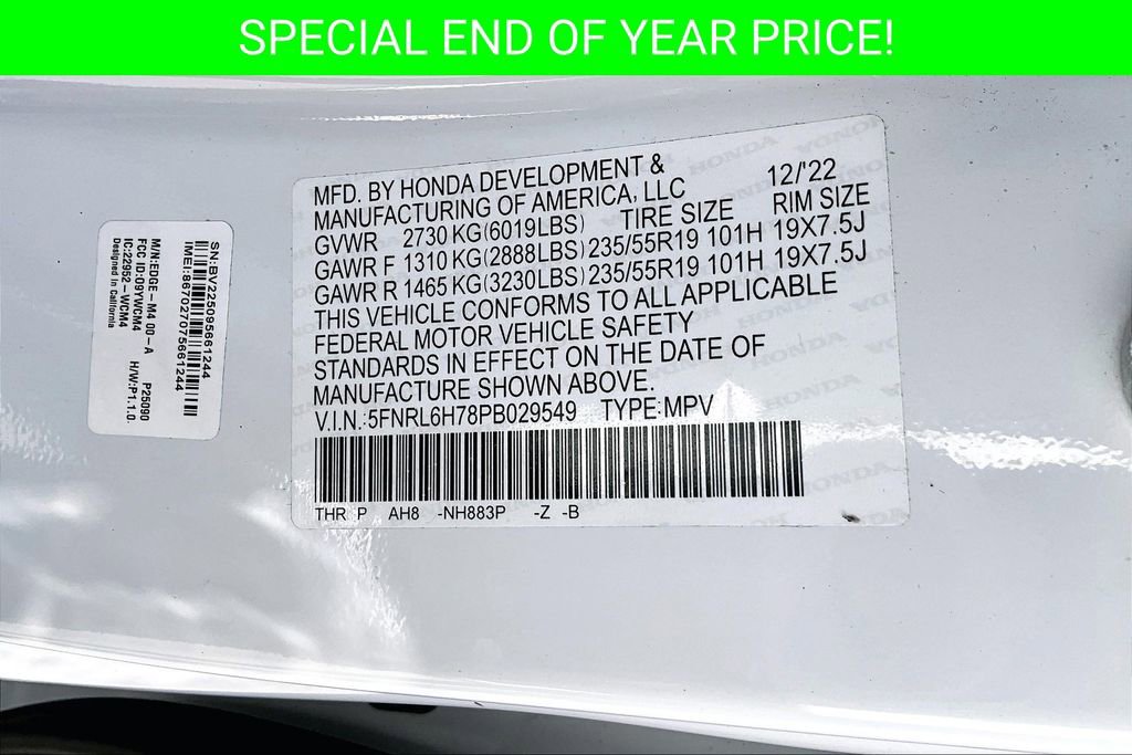 Certified 2023 Honda Odyssey Sport image 19