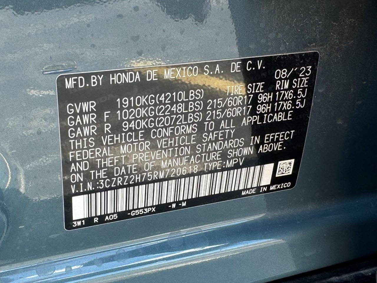 Certified 2024 Honda HR-V EX-L image 24