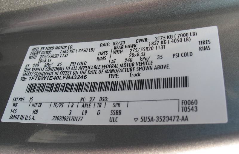 Used 2020 Ford F150 Lariat w/ Equipment Group 502A Luxury AWD/4WD image 60