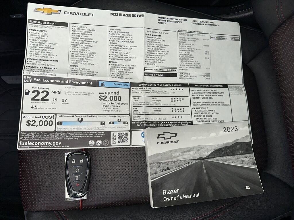 Used 2023 Chevrolet Blazer RS w/ LPO, Floor Liner Package image 4