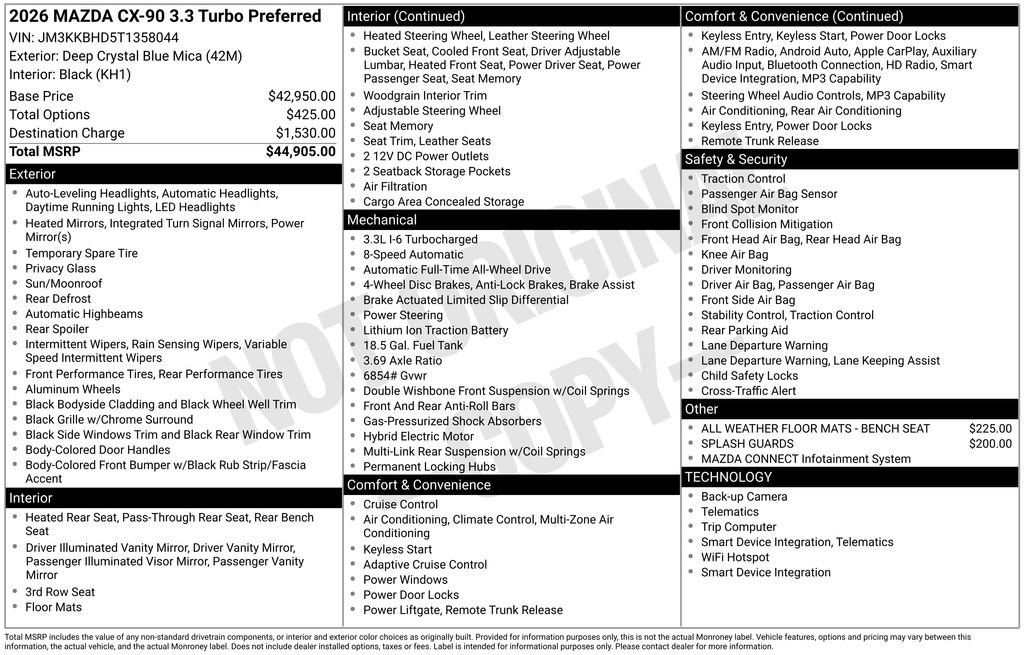 New 2026 MAZDA CX-90 3.3 Turbo w/ Preferred Package image 2