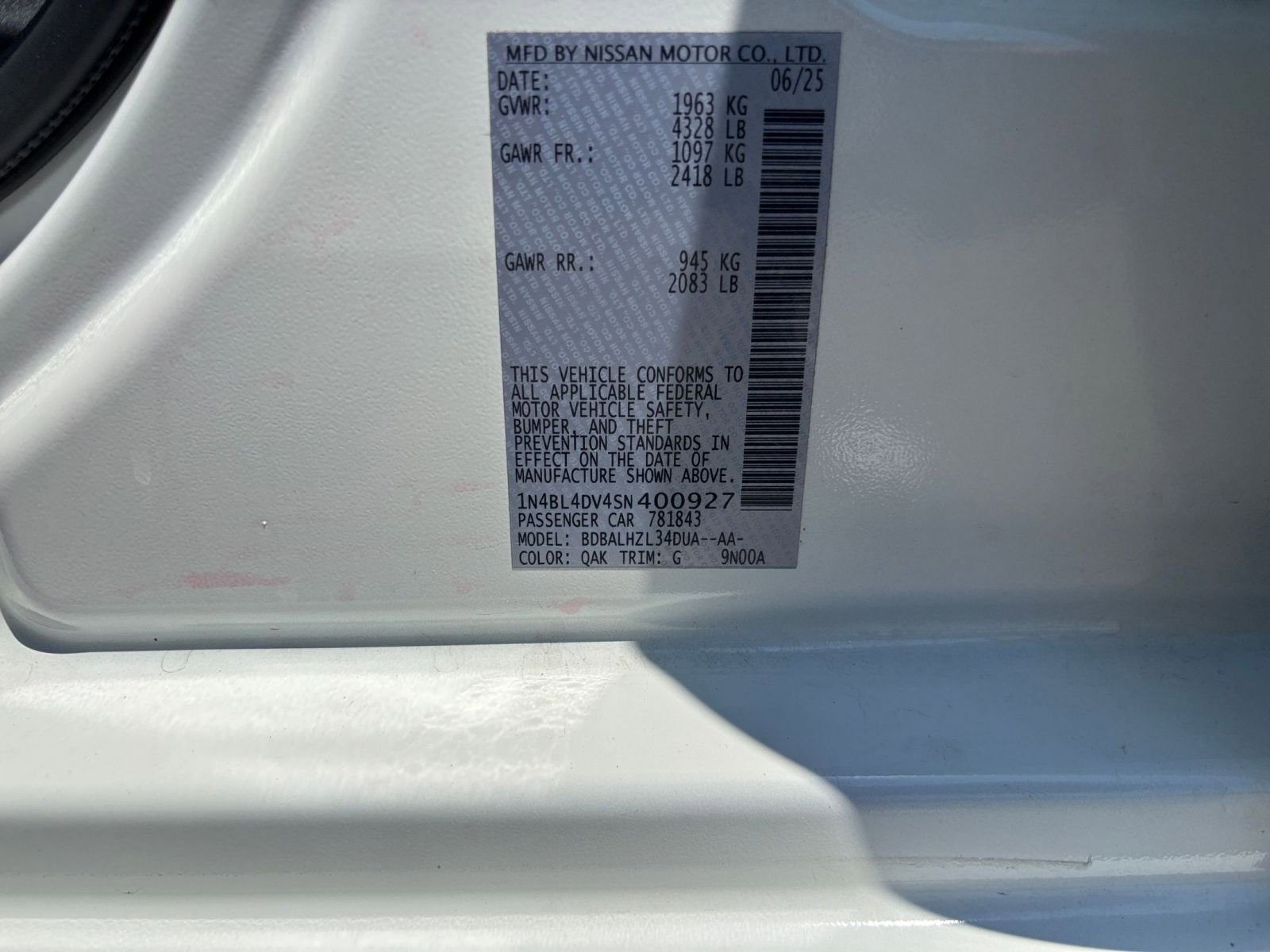 Used 2025 Nissan Altima 2.5 SV FWD image 30