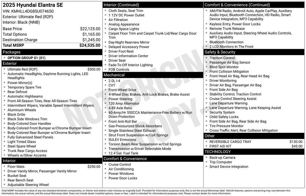 New 2025 Hyundai Elantra SE image 28
