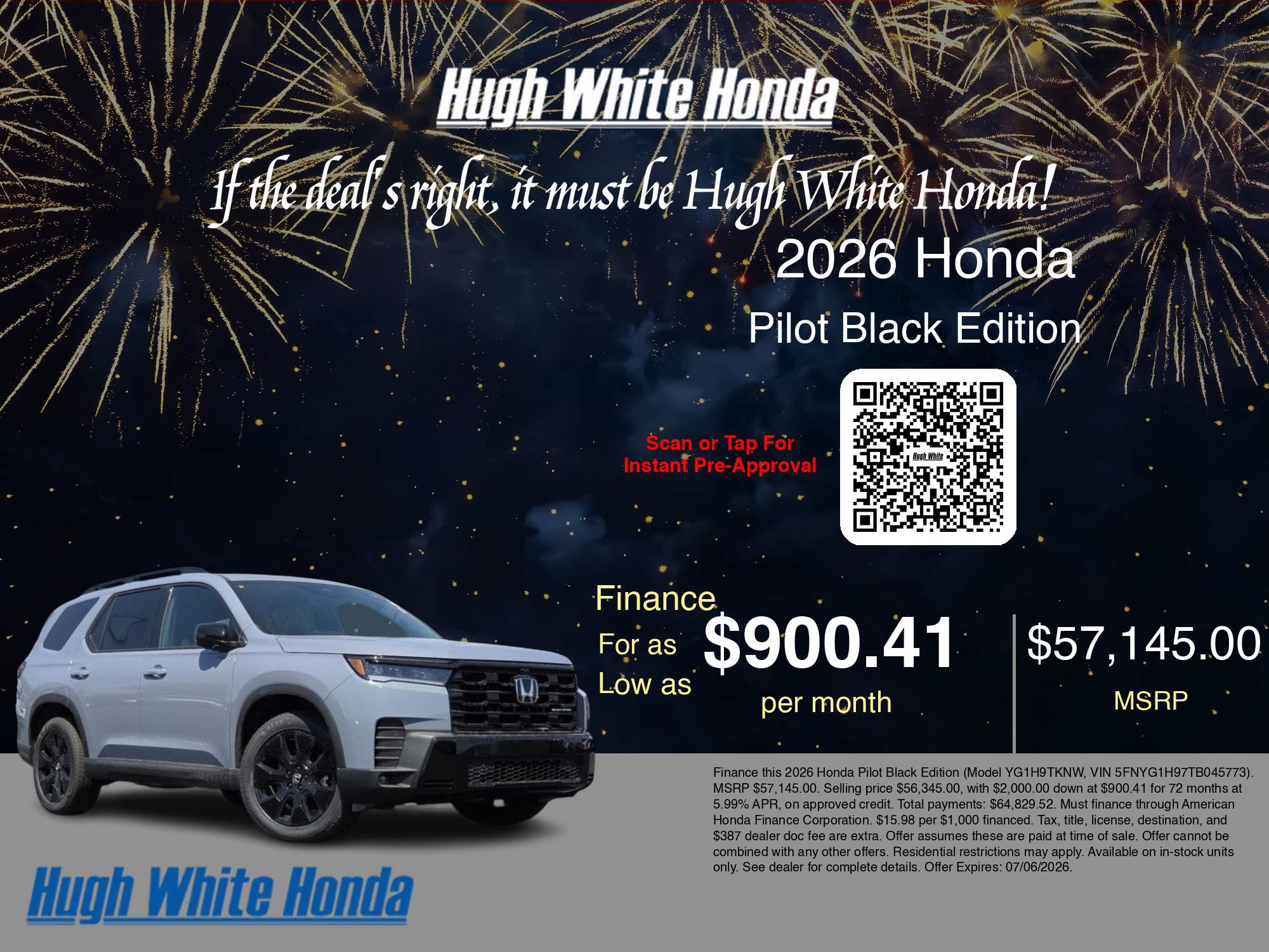 New 2026 Honda Pilot Black Edition image 7