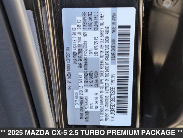 New 2025 MAZDA CX-5 2.5 Turbo w/ Premium Package image 15