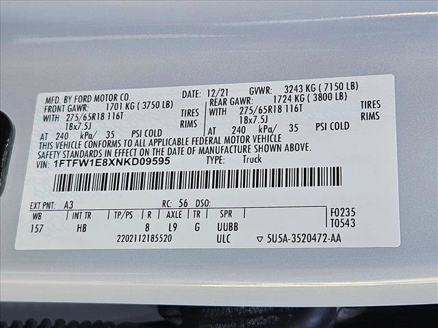 Used 2022 Ford F150 Lariat w/ Equipment Group 502A High image 22