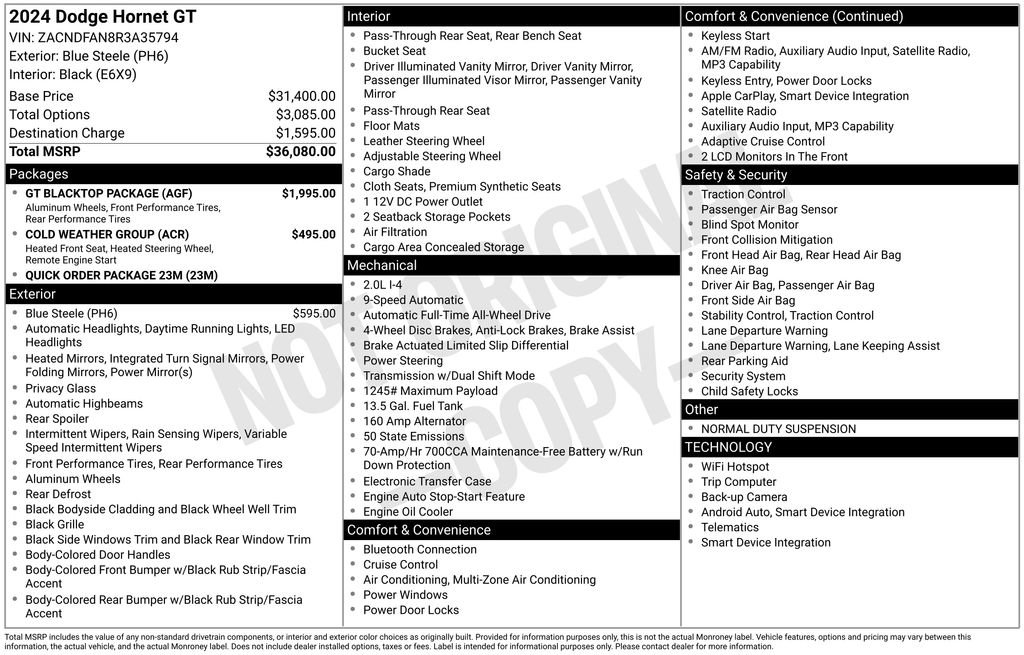 Used 2024 Dodge Hornet GT w/ GT Blacktop Package image 41