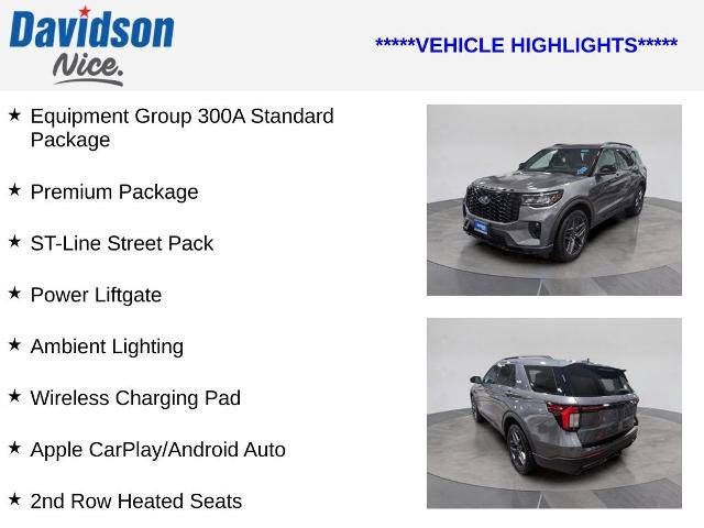 Certified 2025 Ford Explorer ST-Line w/ Premium Package image 4