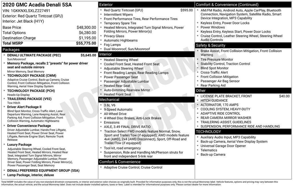 Used 2020 GMC Acadia Denali w/ Denali Ultimate Package image 4