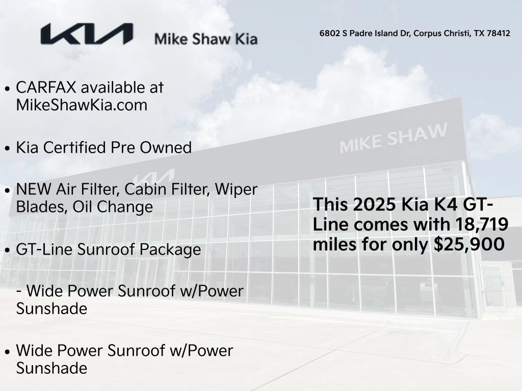 Certified 2025 Kia K4 GT-Line w/ GT-Line Sunroof Package FWD image 3