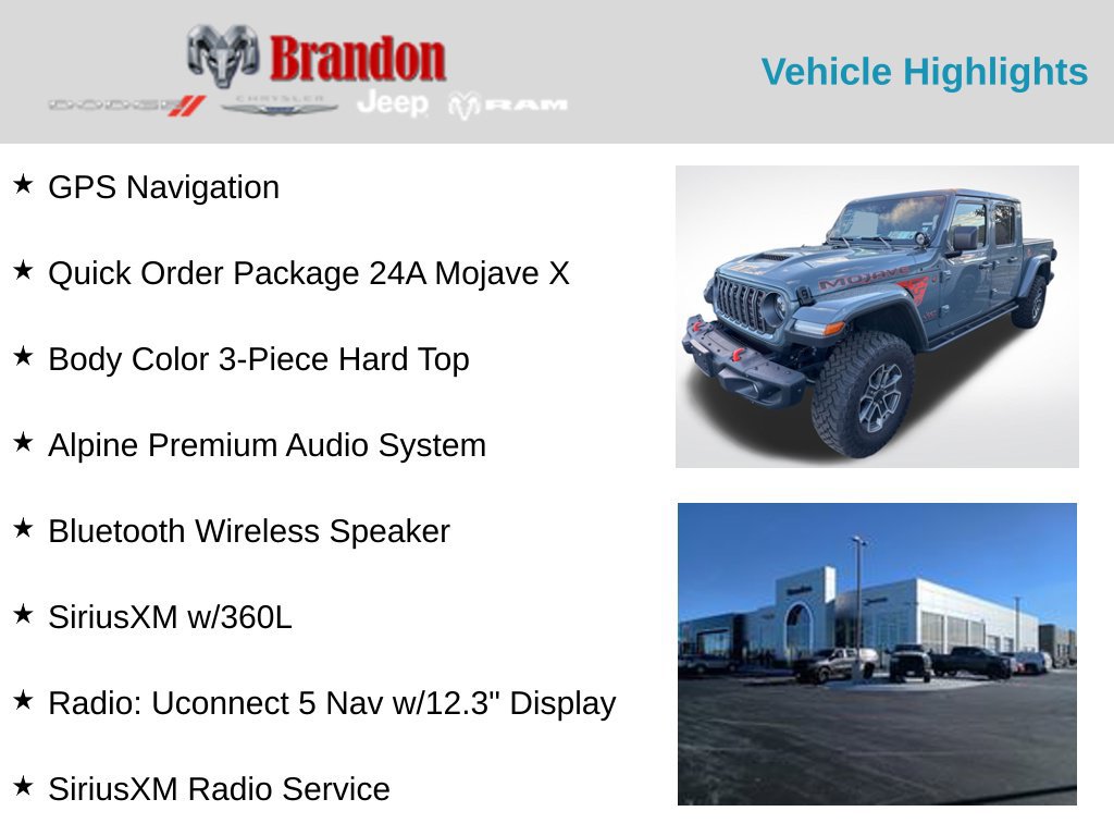 Used 2025 Jeep Gladiator Mojave AWD/4WD image 2