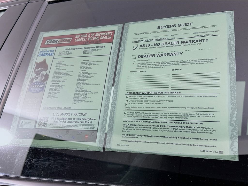 Certified 2024 Jeep Grand Cherokee Altitude image 16